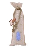 Cicada Weave with blue applique Provence Natural Linen  Longuet  lavender sachet with Cicada applique - NEW
