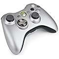 Xbox 360 Wireless Controller with Play and Charge Kit - Silver (Xbox 360)