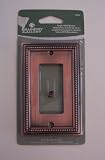 Aged Brushed Copper Single GFCI / Rocker Wall Cover Plate