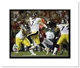 Ben Roethlisberger Pittsburgh Steelers NFL Double Matted 8x10 Photograph Super Bowl XLIII Scrambling