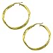 14 Karat Yellow Gold 3x33-mm Polished Twist Hoop title=