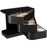 Mind Reader "Eclipse" 24 Capacity Single Serve Coffee Pod and Condiment Holder with Swing-Out Drawers, Black
