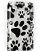 Clear with Dog Paws Snap on Hard Skin Cover Case for Apple Iphone 3G 3GS 3G-S