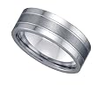 Mirror and Satin Finished Tungsten Comfort Fit Mens Wedding Band " Size 14 "