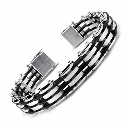 Stainless Steel Link Magnetic Bracelet 8.5