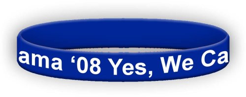 Click here to buy New Obama '08 Yes , We Can! Wristband.