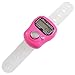 uxcell Fuchsia Mini Adjustable Band 5 Digit LCD Display Golf Finger Counter Tally
