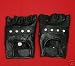 BLACK LEATHER FINGERLESS GLOVES SIZE MEDIUM