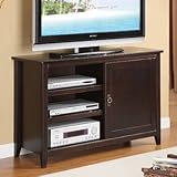 IMAGE OF Espresso 1-Door, 3-Shelves Media Console