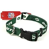 NEW YORK JETS ADJUSTABLE DOG PET COLLAR N.Y. SZ M