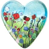 Mouth-blown Meadow Heart Paperweight