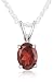 Sterling Silver 8x6mm Oval Garnet Pendant Sterling Silver 8x6mm Oval Garnet Pendant