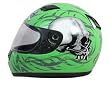 Daytona Helmets Shadow Green Skulls Full Face Helmet