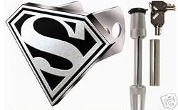 Superman Logo All Metal Hitch Plug Cover & Hitch Pin Lock