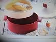 Tupperware Red and White Microwave Steamer