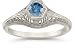 Vintage Art Deco 1/4 Carat Blue Diamond Ring