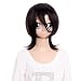 BLEACH Kuchiki Rukia medium black wig half costume wig for party and dating