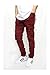 URBANJ MEN'S MAROON TWILL DISTRESSED SKINNY BIKER JEANS