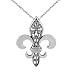 High Polished Sterling Silver Large Fleur de Lys