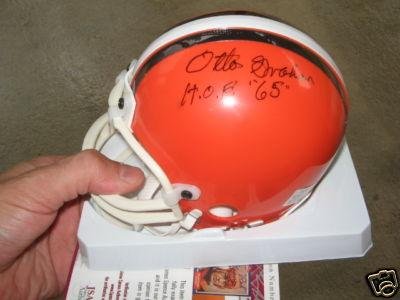 Autographed Otto Graham Mini Helmet - hof Jsa coa - Autographed NFL Mini Helmets
