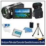 Sony Handycam DCR-SX45 Palm-sized Black Camcorder, SD Flash Memory, Touch Panel LCD, 60x Zoom and 70x Extended Zoom. Essentials Accessory Bundle Includes Deluxe Carrying Case, Screen Protectors, Battery, Mini Tripod, and More. Sony Handycam DCR-SX45 Palm-sized Black Camcorder, SD Flash Memory, Touch Panel LCD, 60x Zoom and 70x Extended Zoom. Essentials Accessory Bundle Includes Deluxe Carrying Case, Screen Protectors, Battery, Mini Tripod, and More.