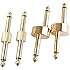 Guitar Effect Pedal Connectors Pedal to Pedal 1/4 Inch Coupler 4 Pcs(straight and Z Type Each 2 Pcs)