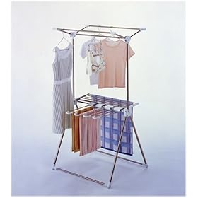 【クリックで詳細表示】ステンレスものほしスタンド らくくみ RMA-10SW： ホーム＆キッチン