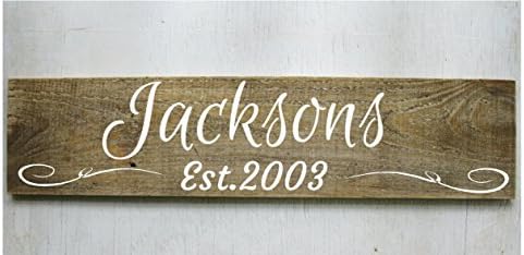 Family Est.Rustic Wood Sign