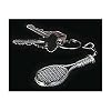 Pewter Keyring Tennis Racquet