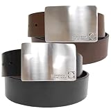 Kenneth Cole Genuine Leather Reversible Sliding Buckle Belt