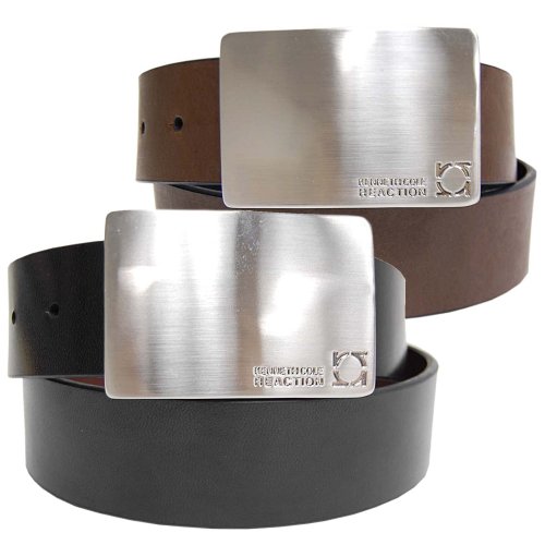 Kenneth Cole Genuine Leather Reversible Sliding Buckle Belt