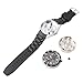 CrazyDeal spontaneous unaffectedWrist Watch Style Grinder Wheel Heavy Spike Cigarette Tobacco Herb Crusher Metal,Black