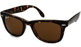 41uKln4tPqL. SL160  Ray Ban Sunglasses – RB 4105 Wayfarer Folding / Frame: Black Lens: Green (54 mm)