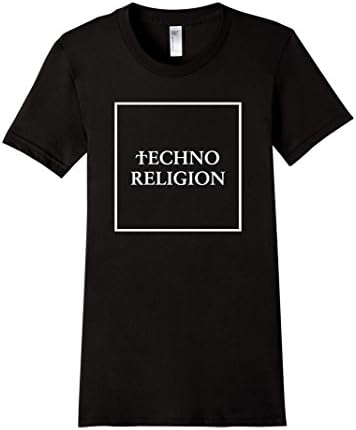 Women's Techno Religion tshirt Large Black