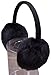 N'Ice Caps Unisex Soft Plush Faux Fur Adjustable Ear Muff for All Ages (black/black)
