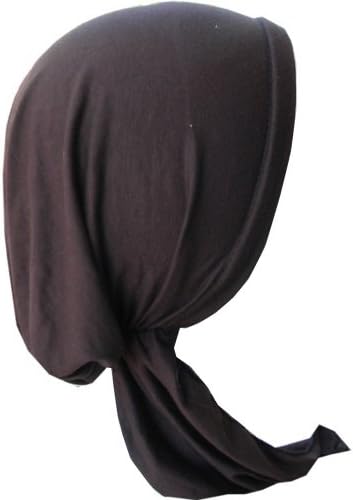 Pre-tied Headscarves Cotton Solid Head Cover Chemo Head Scarf
