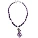 Gemstones Necklace Sterling Silver Amethyst Jewelry 18 inches (gnklc268)