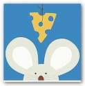 Peek-a-Boo V Mouse by Yuko Lau 12"x12" Art Print Poster