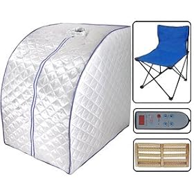 New Deluxe X-large Home Infrared FIR Portable Sauna Detox Ion Loss Weight Silver