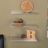 Frosted Floating Glass Shelf 24 in.