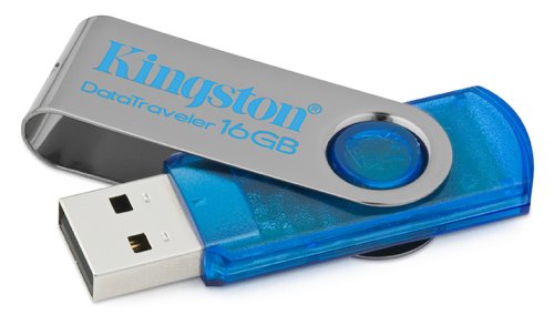 Kingston DataTraveler 101 - 16 GB USB 2.0 Flash Drive DT101C/16GB (Cyan)