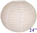 White Chinese/Japanese Paper Lantern/Lamp 24" Diameter