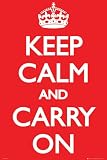 Keep calm and carry on Poster Plakat Druck