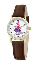Disney Women's D096S007 Piglet Brown Leather Strap Watch