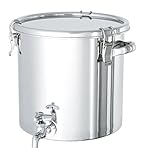 日東 ステンレスタンク ストレート密閉タンク(蛇口付) 10L CTHW24