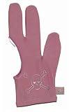 Cue and Case BG-8-S Small Pink Pro Series Billiard Glove with Silver Skull and Crossbones