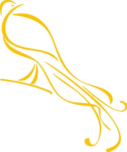 WANDTATTOO d333 Pfauenhenne 80×66 cm – gold
