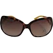 A|X AX111/S Sunglasses - Armani Exchange Women's Rectangular Full Rim Outdoor Eyewear - Havana w/ Yellow/Brown Shaded