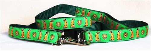 Designer Rhodesian Ridgeback Dog Leash - Red Rhodesian Ridgeback Leash - Four Feet Long - Made in USA
