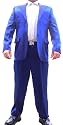 Herren Anzug Glanz Blau tailliert Herrenanzug von stahl-moden Glanzanzug Sakko mit Hose